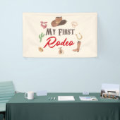 Mijn eerste Rodeo Cowboy eerste verjaardag Spandoek (Beurs)