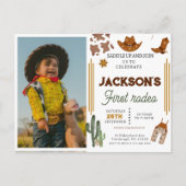 Mijn eerste Rodeo Cowboy foto 1e verjaardag Briefkaart (Voorkant)