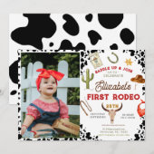 Mijn eerste Rodeo Cowboy foto 1e verjaardag Kaart (Voorkant / Achterkant)
