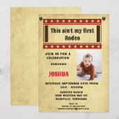 Mijn Eerste Rodeo Cowboy Foto Kaart (Voorkant / Achterkant)