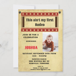 Mijn Eerste Rodeo Cowboy Foto Kaart