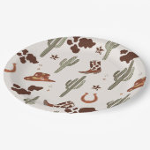 Mijn eerste Rodeo Cowboy Wild West verjaardagsfees Papieren Bordje (Gekanteld)