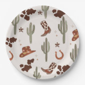 Mijn eerste Rodeo Cowboy Wild West verjaardagsfees Papieren Bordje (Voorkant)