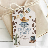 Mijn eerste Rodeo CowboyBedankt voor je verjaardag Cadeaulabel