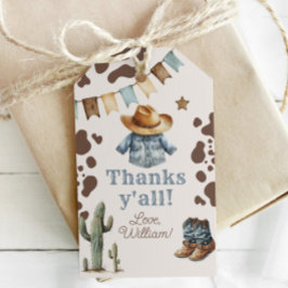 Mijn eerste Rodeo CowboyBedankt voor je verjaardag Cadeaulabel