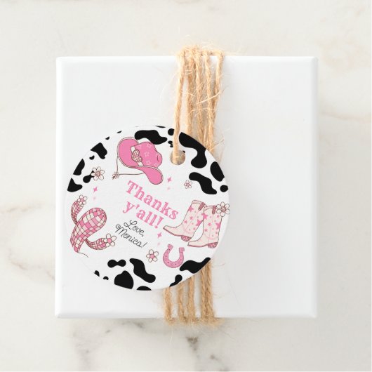 Mijn eerste Rodeo Cowgirl Bedankt Bedankjes Labels (In situ)