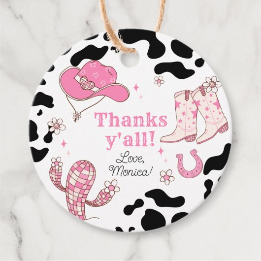 Mijn eerste Rodeo Cowgirl Bedankt Bedankjes Labels (Voorkant)
