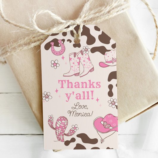 Mijn eerste Rodeo Cowgirl Bedankt Cadeaulabel