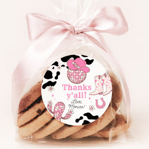 Mijn eerste Rodeo Cowgirl Bedankt Ronde Sticker