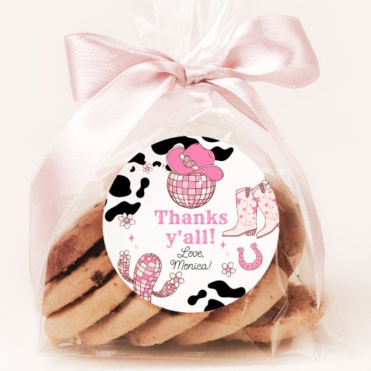 Mijn eerste Rodeo Cowgirl Bedankt Ronde Sticker