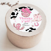 Mijn eerste Rodeo Cowgirl Bedankt Ronde Sticker