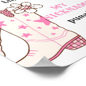 Mijn eerste Rodeo cowgirl roze foto Milestone Poster (Hoek)