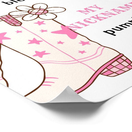 Mijn eerste Rodeo cowgirl roze foto Milestone Poster (Hoek)