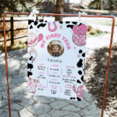 Mijn eerste Rodeo cowgirl roze foto Milestone Poster