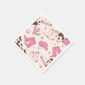 Mijn eerste Rodeo Cowgirl roze verjaardagsfeestje Servet (Hoek)