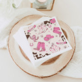 Mijn eerste Rodeo Cowgirl roze verjaardagsfeestje Servet