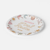 Mijn eerste Rodeo Disco Cowgirl 1e verjaardagsfees Papieren Bordje (Gekanteld)