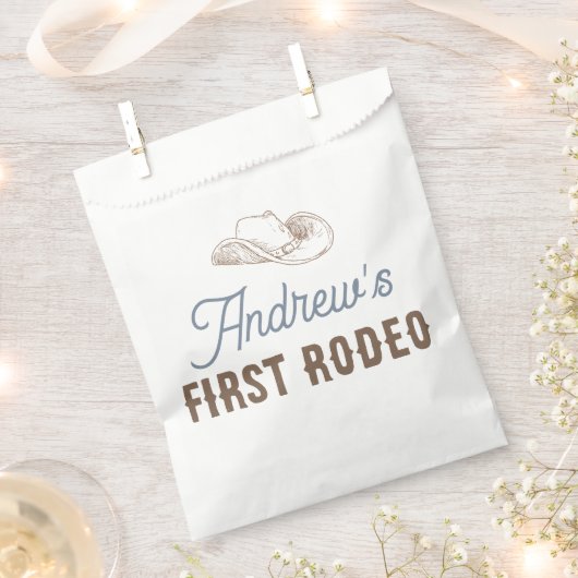 Mijn eerste Rodeo gepersonaliseerde verjaardag Bedankzakje (Geknipt)