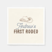 Mijn eerste Rodeo gepersonaliseerde verjaardag Servet (Voorkant)