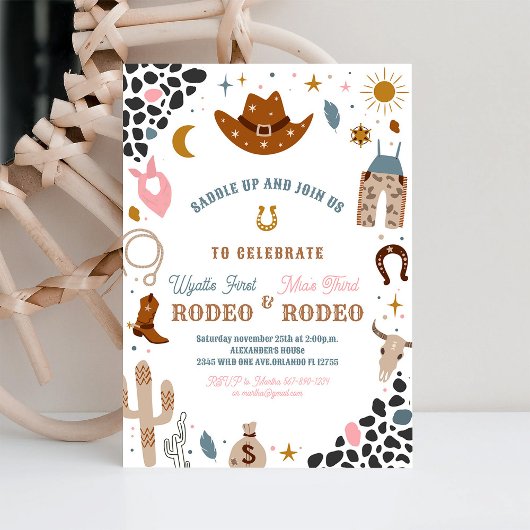 Mijn eerste Rodeo Joint Cowboy Southwestern verjaa Kaart