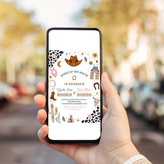 Mijn eerste Rodeo Joint Cowboy Southwestern verjaa Kaart