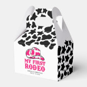 Mijn eerste Rodeo roze cowgirl verjaardag Bedankdoosjes (Achterkant)