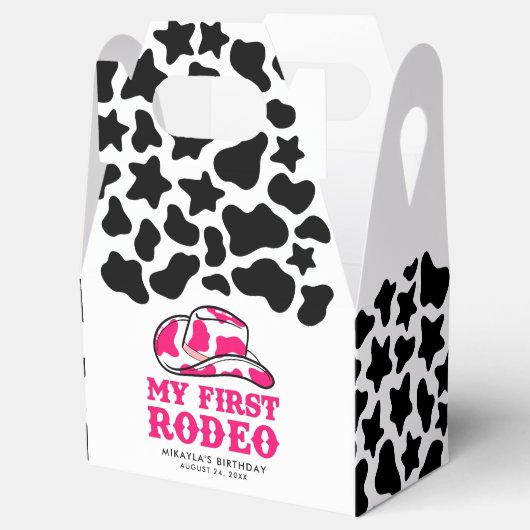 Mijn eerste Rodeo roze cowgirl verjaardag Bedankdoosjes (Geopend)