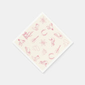 Mijn Eerste Rodeo Roze Cowgirl Western Verjaardag Servet (Hoek)