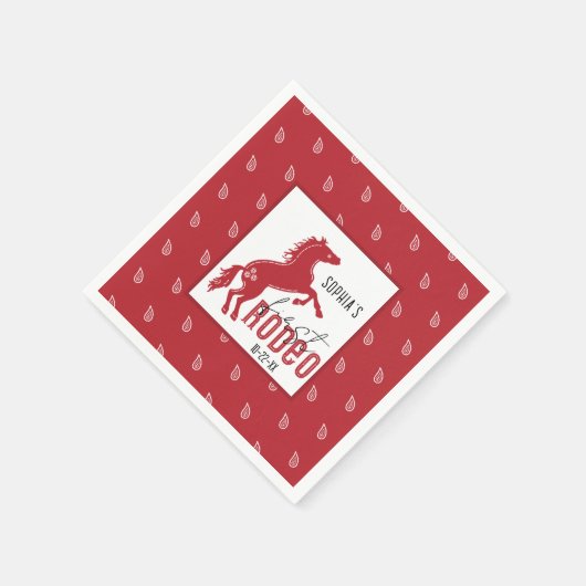 Mijn eerste Rodeo Verjaardag servetten - Westerne  (Hoek)