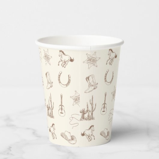 Mijn eerste Rodeo verjaardagsfeestje Papieren Bekers (Rechts)