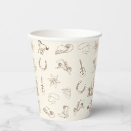 Mijn eerste Rodeo verjaardagsfeestje Papieren Bekers