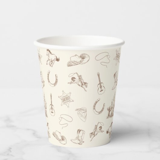 Mijn eerste Rodeo verjaardagsfeestje Papieren Bekers (Voorkant)