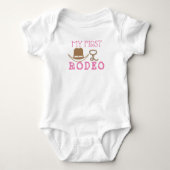 Mijn eerste Rodeo Verjaardagsmeisje 1e Cowboy West Romper (Voorkant)