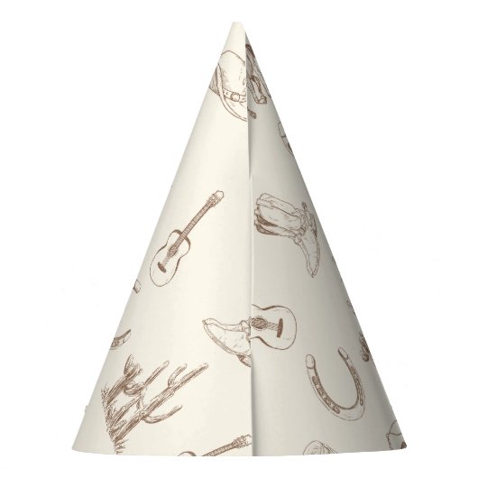 Mijn eerste Rodeo Verjaardagspatroon Party Pet Feesthoedjes (Achterkant)