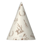 Mijn eerste Rodeo Verjaardagspatroon Party Pet Feesthoedjes (Links)