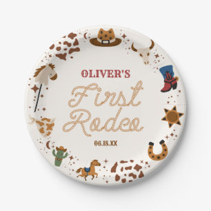 Mijn eerste Rodeo Western Cowboy 1st Birthday Part Papieren Bordje