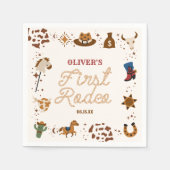 Mijn eerste Rodeo Western Cowboy 1st Birthday Part Servet (Voorkant)