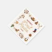 Mijn eerste Rodeo Western Cowboy 1st Birthday Part Servet (Hoek)