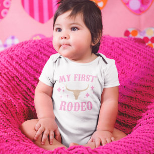 Mijn eerste Rodeo Westerne Cowgirl, eerste verjaar Romper