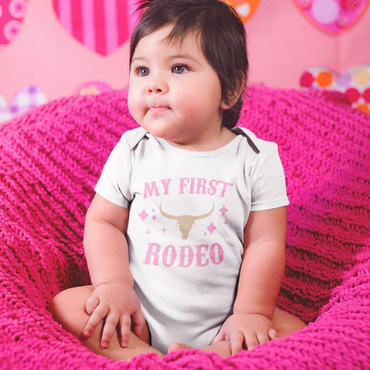 Mijn eerste Rodeo Westerne Cowgirl, eerste verjaar Romper