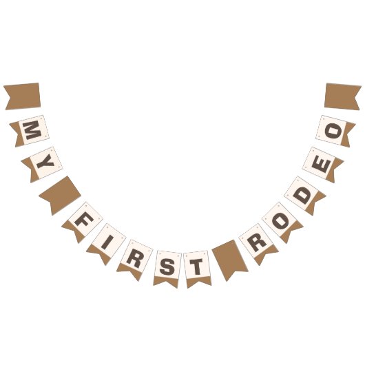 Mijn eerste Rodeo Westerne Verjaardagsbunting Flag Vlaggetjes (Alle)