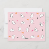 Mijn eerste roze Boo Halloween Baby Pastel Holiday Feestdagenkaart (Achterkant)