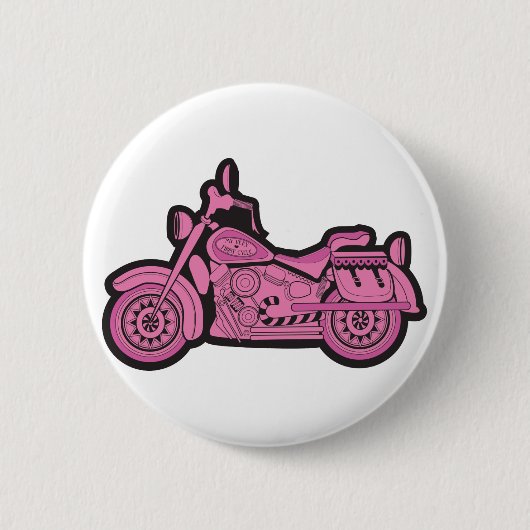 Mijn eerste roze motorfiets ronde button 5,7 cm (Voorkant)