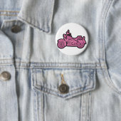 Mijn eerste roze motorfiets ronde button 5,7 cm (In situ)