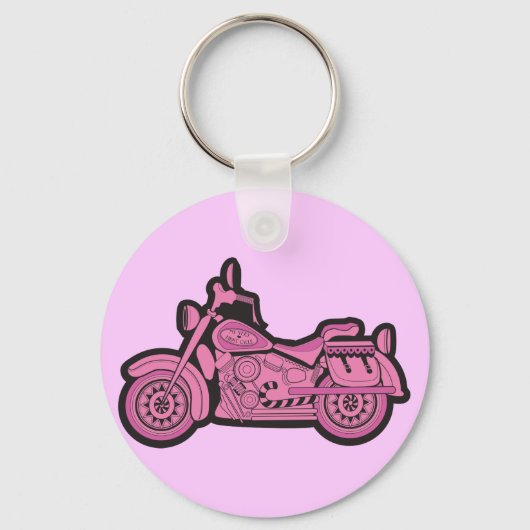 Mijn eerste roze motorfiets sleutelhanger (Voorkant)
