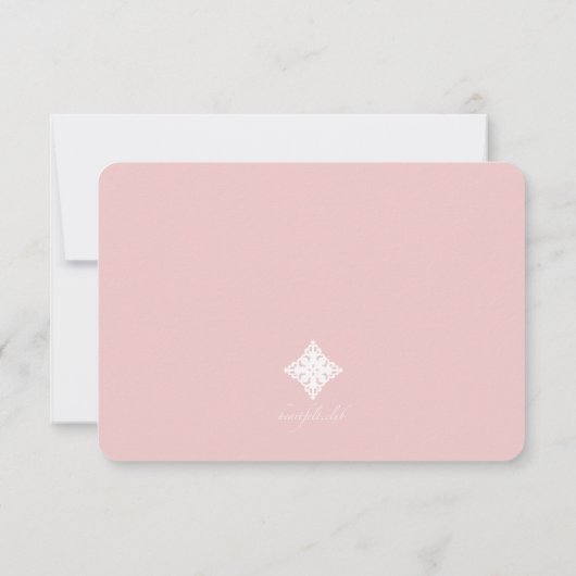 Mijn Eerste Roze van de Heilige Communie dankt u Bedankkaart (Achterkant)