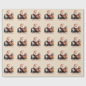 Mijn eerste Schattigee kerstman & dieren Cadeaupapier (Vlak)