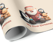 Mijn eerste Schattigee kerstman & dieren Cadeaupapier (Rol Hoek)