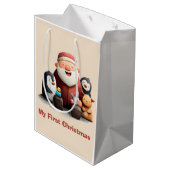 Mijn eerste Schattigee kerstman & dieren Medium Cadeauzakje (Achterkant Gekanteld)