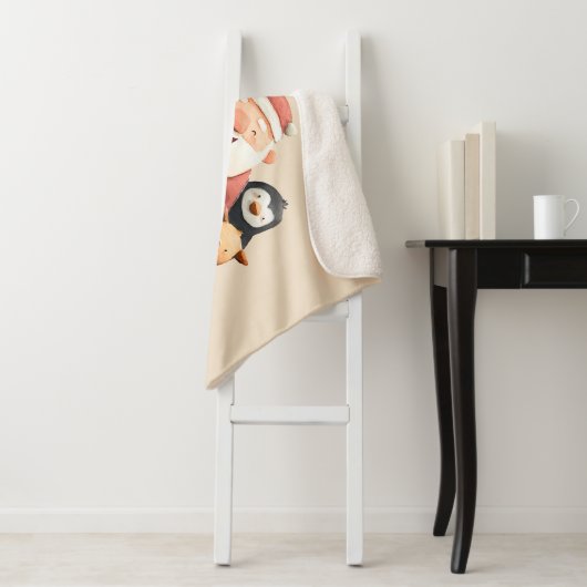 Mijn eerste Schattigee kerstman & dieren Sherpa Deken (In situ)